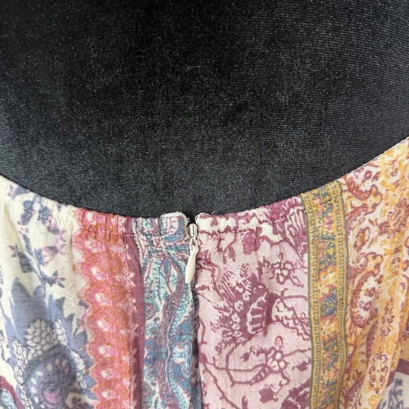 Lane Bryant Patchwork Midi Sundress Lined Pink Floral Boho Cottage Peasant SZ 18 - Picture 9 of 14